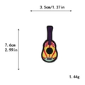 Guitar shape embroidered patch with size dimensions 3.5cm by 7.6cm for DIY sewing crafts - Guitar Shape Style (10132)