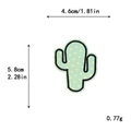 DIY cactus embroidered patch with yellow dots on green fabric for clothing decor - Cactus Style (10126)