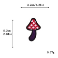 Patch ricamata a fungo rosso fai-da-te toppa termoadesiva per vestiti 3,2cm x 5,2cm - Stile Fungo Rosso (10127)