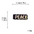 Toppa ricamata viola con scritta PEACE per decorazione fai-da-te di vestiti - Stile Lettera PEACE (10122)