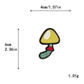 Colorful mushroom embroidery patch DIY iron-on badge 4cm x 6cm for clothes bags - Multicolor Mushroom Style (10125)
