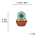 Halloween Augapfel Cupcake Aufnäher für DIY Handwerk, 4,7 cm breit und 6,2 cm hoch - Augapfel Cupcake Stil (10188)