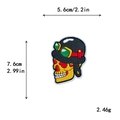 Skull motorcycle biker embroidered patch with helmet and goggles for DIY clothing decor - Skull Biker Style (10210)