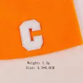 Orange and white chenille letter C patch for DIY clothing and accessory decoration - Gz-4377* In Stock