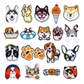 Set of 19 assorted cartoon dog and cat embroidery patches for DIY clothing decoration - Full Set (18 Pieces)