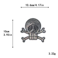 Sequin skull and crossbones embroidery patch for DIY clothing decor 10x10.6cm - Gz-5325* Irregular