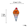 Embroidered Poodle dog on ice cream cone patch for DIY clothing, 3.5cm x 7.6cm - Ice Cream Teddy Style (10705)