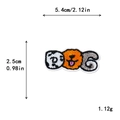 Cartoon dog embroidery patch with 'DOG' letter design for DIY apparel and jacket decor - DOG Letters Style (10717)
