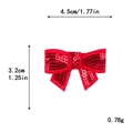Red sequin bow patch DIY decoration measuring 4.5cm by 3.2cm for clothing - Red