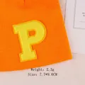 Letter P yellow chenille embroidery patch for backpacks and DIY clothing, size 7.7x9.6cm - Gz-4379* In Stock