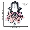 Hamsa-Hand und Evil Eye Pailletten-Aufnäher für DIY-Kleidung, Größe 24,5cm x 19,3cm - Stil 4 (5212397365903)