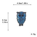 Blue sequin owl embroidery patch with size dimensions 4.8cm by 8.3cm for DIY clothing - Gz-5314* Irregular
