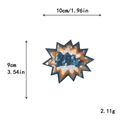 Pop art sequin patch featuring 'BANG' design in blue and orange for DIY clothing - Gz-5319* Irregular