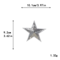 Sparkling silver star sequin patch for clothing DIY decoration with 10cm size - Silver Five-Pointed Star Style (GZ-5322)