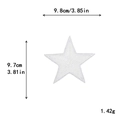 DIY silver star sequin patch for clothing, size 9.8x9.7cm with a shiny textured finish - Gz-5323* Irregular