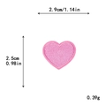 Pink heart embroidered patch DIY sewing applique for clothing 2.9cm x 2.5cm - Mini / Pink