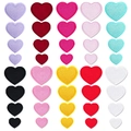 Colorful heart embroidery patches in various sizes for DIY clothing decoration - Full Set