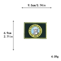 Bestickter Aufnäher Washington State Siegel 9,5x6,9cm für DIY Kleidung Dekoration - Washington State Porträt Stil (GZ-2191)