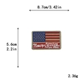 8.7x5.6cm American flag embroidery patch with Memory text for DIY clothing decor - Memory US Flag Design Style (GZ-2198)