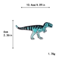 Blue striped Tyrannosaurus dinosaur embroidery patch for clothing DIY decoration - Blue Black Striped Dinosaur Style (GZ-4716)