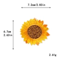 Zonnebloem geborduurde patch voor DIY kleding en tassen maat 7,2x6,7 cm en gewicht 2,61g - Zonnebloem Stijl (10971)
