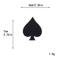 Ace of Spades embroidered patch 6x7cm size and weight measurement for DIY clothing decor - Black Spade (GZ-2751)