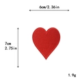 Rotes Herz-Stickerei-Aufnäher für Kleidung mit 6x7cm Maßen und feiner Webstruktur - Red Heart (GZ-2755)