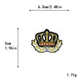Golden crown crown embroidered patch for DIY clothing repair 6.3x5cm 1.71g - Gold Silver Red Black Embroidery Crown Style (GZ1060)
