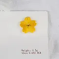 Yellow cherry blossom embroidery patch 2.6cm x 2.6cm floral applique for DIY Hanfu - Yellow (GZ-4476)