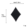 Pik-As Stickerei-Aufnäher 6x9cm schwarze Spaten-Applikation für Kleidung Deko - Schwarzer Karo (GZ-2753)