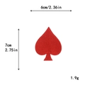 Roter Pik-Stickaufnäher mit Größe 6x7cm für DIY Kleidung und Taschen-Dekoration - Rote Pik (GZ-2756)