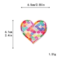 Toppa ricamata a cuore a scaglie arcobaleno 6,5cm applicazione glitterata per fai-da-te - Texture Scaglie Brillante (11541)