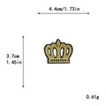 Toppa ricamata a corona dorata con bordo nero per decorazione fai-da-te di vestiti e borse - Stile Corona Bordo Oro Nero (GZ2715)