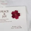 Dark red cherry blossom embroidery patch for DIY clothing, size 2.6x2.6cm and 0.5g - Rose Red (GZ-4472)