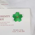 Light green cherry blossom embroidered patch for DIY clothing, size 2.6x2.6cm and 0.5g - Green (GZ-4478)