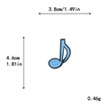 Blue musical note embroidery patch with 3.8x4.6cm dimensions for clothes decoration - Sky Blue Note Style (GZ-2708)