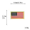 Rechteckiger USA Flaggen Aufnäher mit gelbem Rand für DIY Kleidung Dekoration - US Flagge Gelber Rand Rechteckiger Stil (GZ-2193)