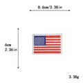 Aufnäher US-Flagge mit weißem Rand, 8,6x6cm große Stickerei für DIY-Kleidung Deko - US Flagge Weißer Rand Rechteckiger Stil (GZ-2194)