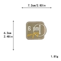 Classic black rectangular letter embroidery patch for DIY clothing decoration 7.2x6.3cm - Enjoy Letter Sand Style (GZ-3171)