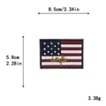 Rectangle USA flag embroidery patch with gold Liberty script and dimensions 8.5x5.8cm - Liberty US Flag Combination Style (GZ-2196)