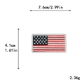 Embroidered USA flag patch with dimensions 7.6cm x 4.1cm for DIY jacket decoration - US Flag Mini Rectangular Style (GZ-2197)