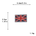 Detailed British Union Jack embroidered patch with precise 5.6cm x 3.5cm dimensions - UK Union Jack Small Patch Style (GZ-2199)