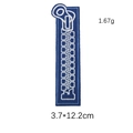 Blue embroidered zipper patch for hats and jackets with 3.7x12.2cm dimensions - Gz-3141* In Stock With Adhesive Backing