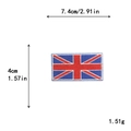 British Union Jack flag embroidered patch with red, white, and blue stitching detail - UK Union Jack Extended Patch Style (GZ-2202)