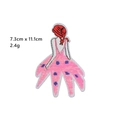 Toppa in paillettes ragazza girasole con abito rosa per decorazione vestiti DIY - Ragazza in abito di paillettes rosa (GZ-2571)