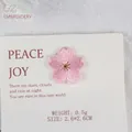 Pink cherry blossom embroidered patch with detailed gradient silk thread texture - Light Pink (GZ-4469)