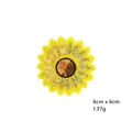Patch a forma di girasole con paillettes da 6cm per decorazioni di abbigliamento - Girasole piccolo (GZ-2579)