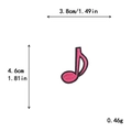 Pink music note embroidered patch for clothes diy measuring 3.8x4.6cm for sewing - Bright Pink Note Style (GZ-2709)