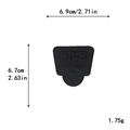 Classic black High Control letter embroidery patch 6.9x6.7cm for DIY clothing decor - HighControl Black Style (GZ-3168)