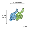 Blue and green treble clef music note embroidery patches for DIY clothing decoration - Blue And Green Treble Clef Style (GZ-2704)